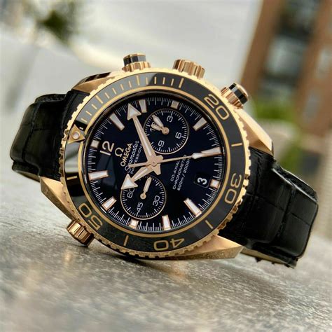 omega seamaster planet ocean chronograph rose gold